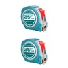 PROBON 25FT Tape Measure (2 Pack) - Dual Lock Double