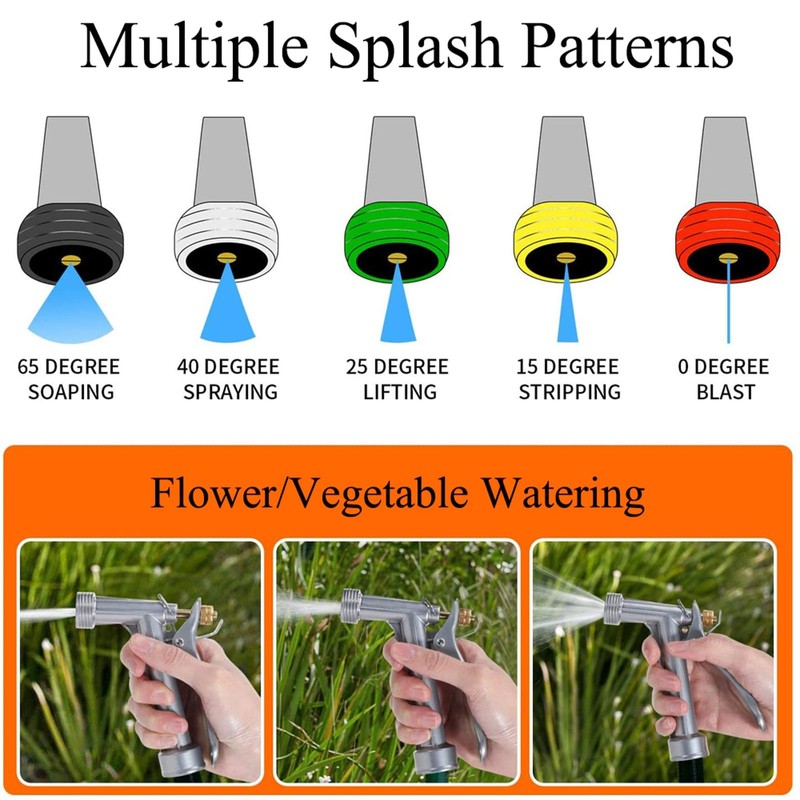 Supertool 4Pcs Metal Hose Nozzle 5.5in Pistol Grip Nozzle with