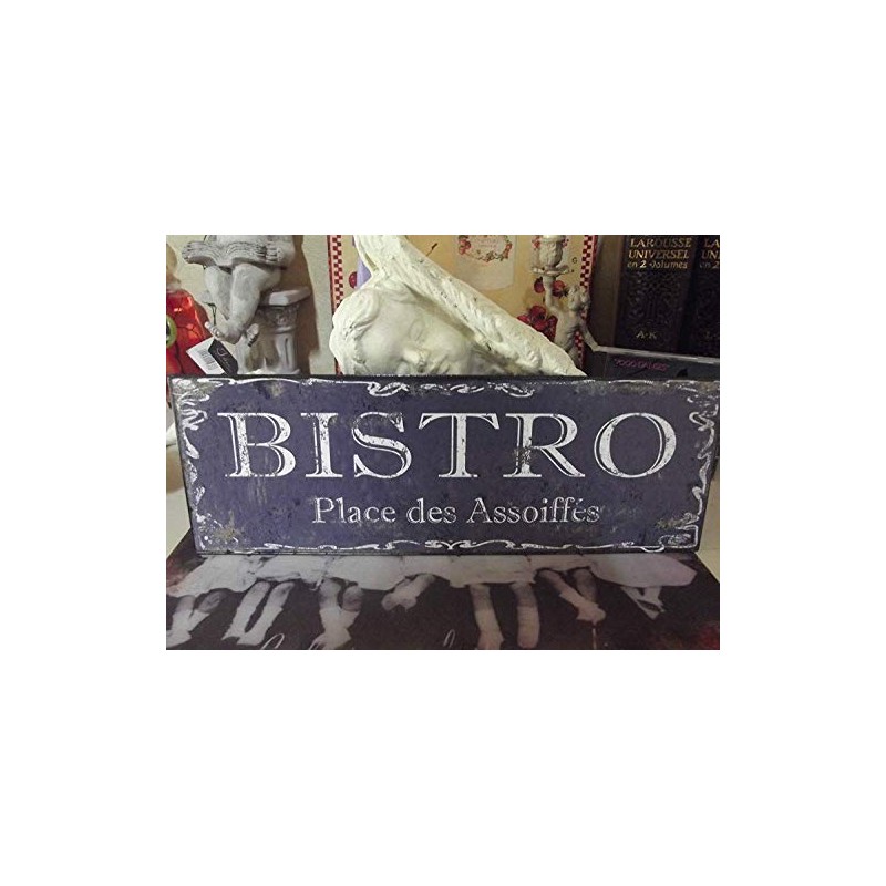 MAISONICA 40cm Long Blue Shabby Vintage Chic French Bistro Restaurant