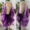 Missyvan Long Ombre Purple Lace Front Wigs for Women Body
