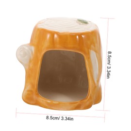 VILLFUL Hamster Hideout Ceramic Nest Summer Cool House for Small Pets Durable Pet Hut for Sleeping and Playing Ceramic Shelter for Hamsters Guinea Pigs and Small Animals