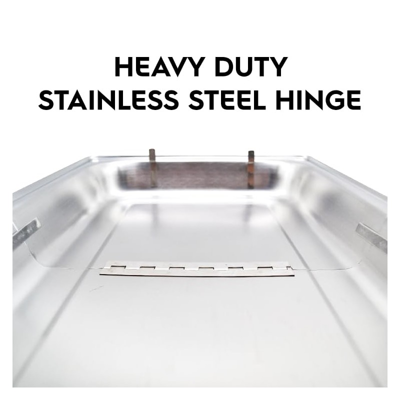 Full Size Stainless Steel Hinged Dome Cover with Handle (21.65