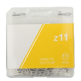 11 Speed Alloy Steel Cycle Chain, Semi Hollow Lightweight Chain, Replacement Power Transmission Chain with Quick Link Connectors for Drivetrain Systems (Gold)