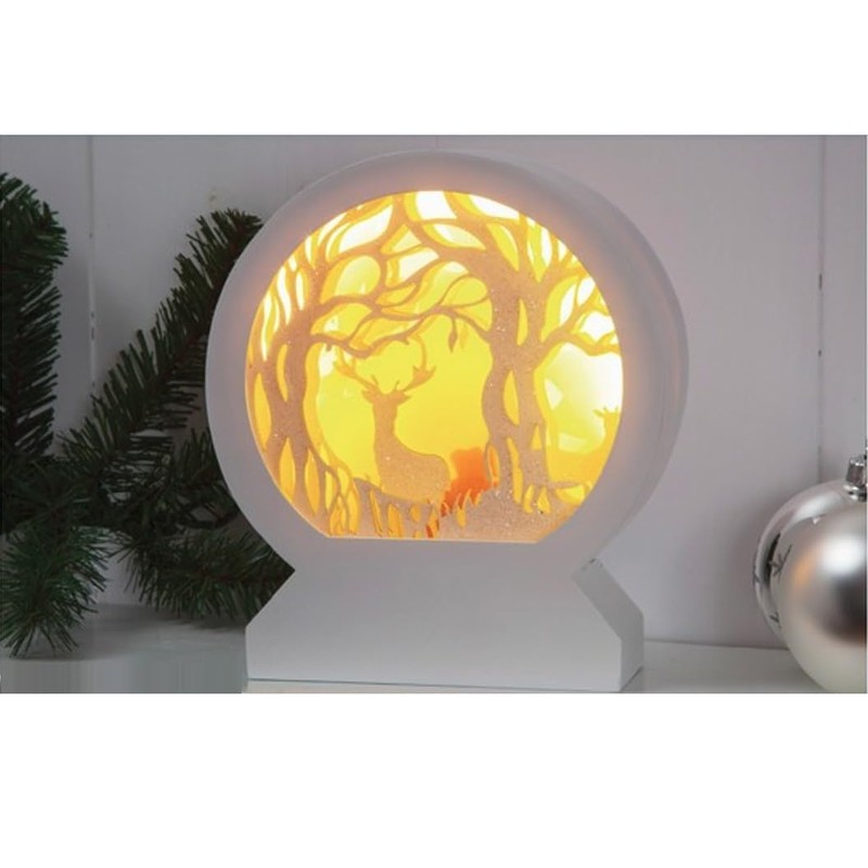 Noma Light-Up Holographic Stag in the Forest Musical Scene, 17.5