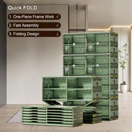 Portable Shoe Storage Cabinent of 3-Step Fast Installation,Green Foldable Shoe Organizer Box with Magnetic Clear Door for Entryway, Enclosed Shoe Rack for Sneaker, Heels etc.. (Green, 1Row 2Tier)