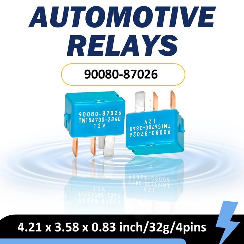 4-Pack 4-Pin AC Relay, Fits Toyota/Lexus, Part 90987-02027 90080-87026 90987-02028​​
