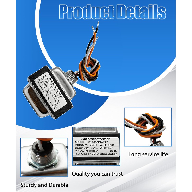 LS12075EN-277 75 Watt 277 Volt to 120 Volt Step Down