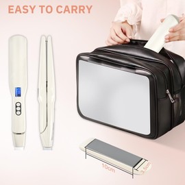 Alaoo Glätteisen, 2 in 1 Glätteisen Locken und Glätten, Intelligenter professioneller Haarglätter, Verhindert Haarbruch und wird zum Glätten, Locken und Wellen erzeugen verwendet(Weiß)