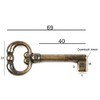 Furniture Key Antique Style Furniture Bronzed Replacement Key Blank Brass