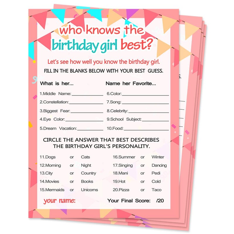 Yangmics Direct Who Knows The Birthday Girl Best, Birthday Girl