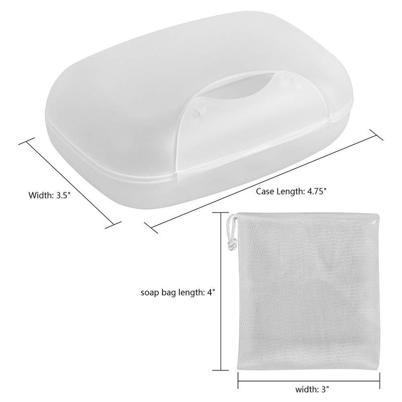 Soap Box Holder, 2-Pack Soap Dish Soap Savers Case Container