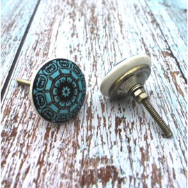 ARTISNO Green Ceramic Knobs Kitchen Cabinet Drawer Knobs Hardware Knobs Handmade Knobs Cabinet Knobs Ceramic Door Knobs. Set of 10