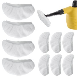 RODISHOMM Steam Cleaner Accessories, Universal Reusable Steam Mop Pads, Steam Shot Attachments, Handheld Steam Cleaner Washable Microfiber Cloth (10 PCS)