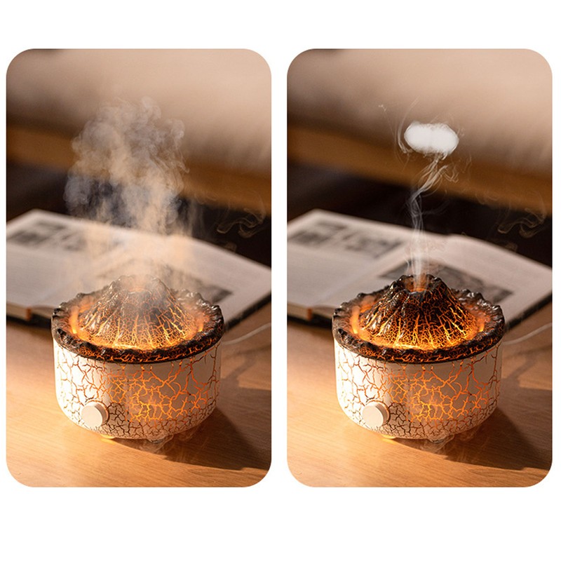 Volcano Diffuser with Remote Control 10W 560ml Tank 100‑240V 165mAh