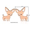 Eiffy Pendientes con colgante de perro de Chihuahua ECG Heartbeat