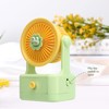 Desk Fan USB Charging Adjustable Angle Cute Portable Multifunction Air