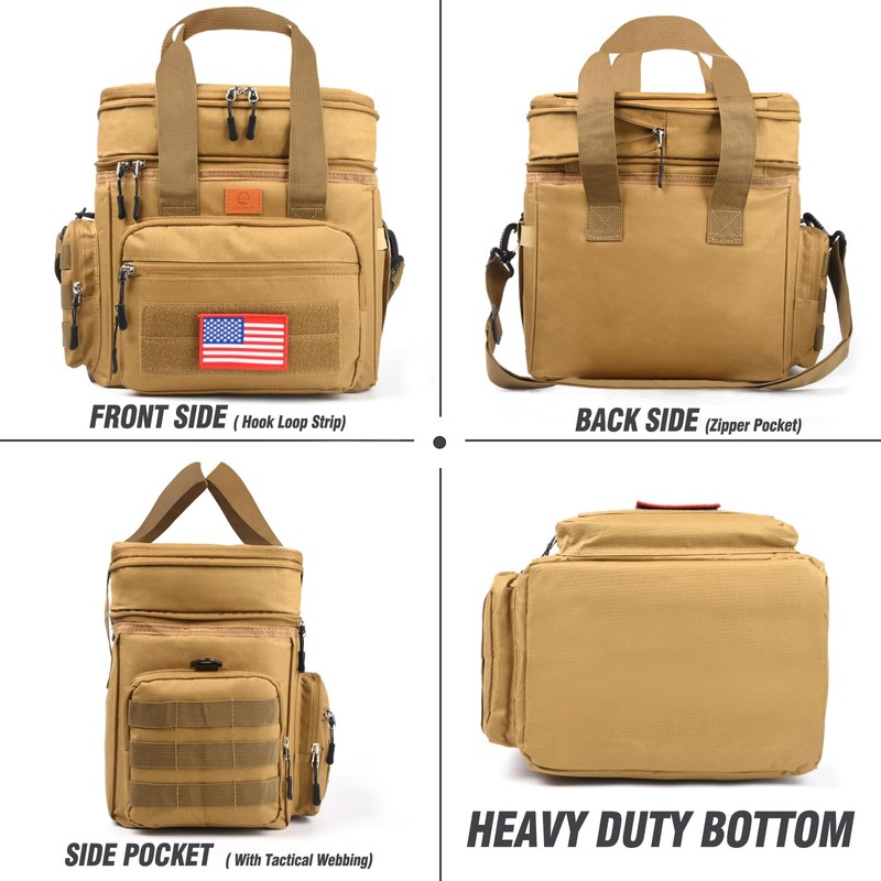 CaCTOUR Lunch Box for Men,Double Deck Tactical Lunch Bag with