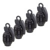 TOMALL Grenade Shape Style Tyre Valve Stem Caps, Black