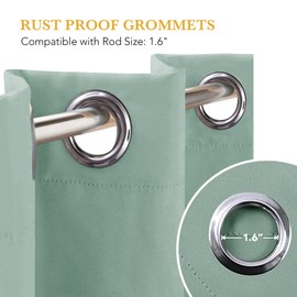 RYB HOME Thermal Insulated 100% Blackout Short Curtains, Window Treatment Curtain 54 inch Length Energy Saving for Living Room/Bedroom/Nursery, Grommet Top Drapes, Mocha, 52 Inch Width, 2 Panels