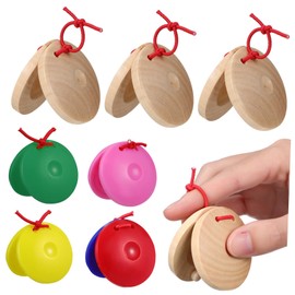 Operitacx 24pcs Boys and Girls Castanet Wooden Plastic Musical Toys for Year Old Boy Girl Educational Instruments
