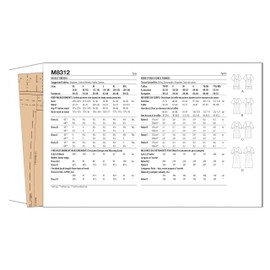 McCall's Misses' Dresses Sewing Pattern Kit, Design Code M8312, Sizes XSM-SML-MED