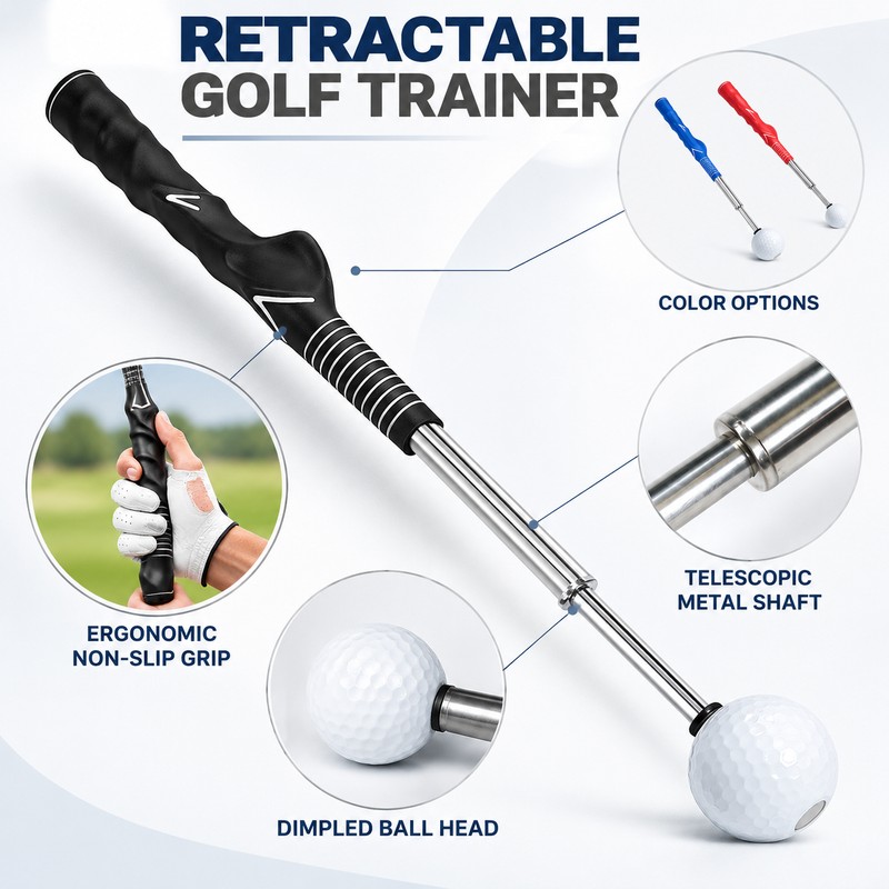 Retractable Golf Swing Trainer for Tempo Practice – Strength and