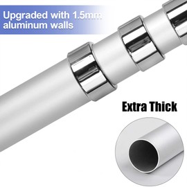 16FT Telescoping Flag Pole Kit, Extra Thick Heavy Duty 14 Gauge Telescopic Flagpole Fly 2 Flags, Outdoor Aluminum Inground Flag Poles with 3x5 American Flag for Residential, Yard or Commercial