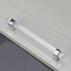 FEEIMOL Pack of 2 Acrylic Cabinet Handles, Transparent Drawer Handle,