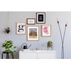 Gdfmsc 4x6 Picture Frame with Mat for 3x5, Natural Walnut