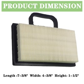 Toolyuan 499486 Air Filter for BS 499486S 695667 698754 5063 5069 18-26 HP Intek V-Twins Engine Lawn Mower with 273638 Pre Filter - 2 Pack