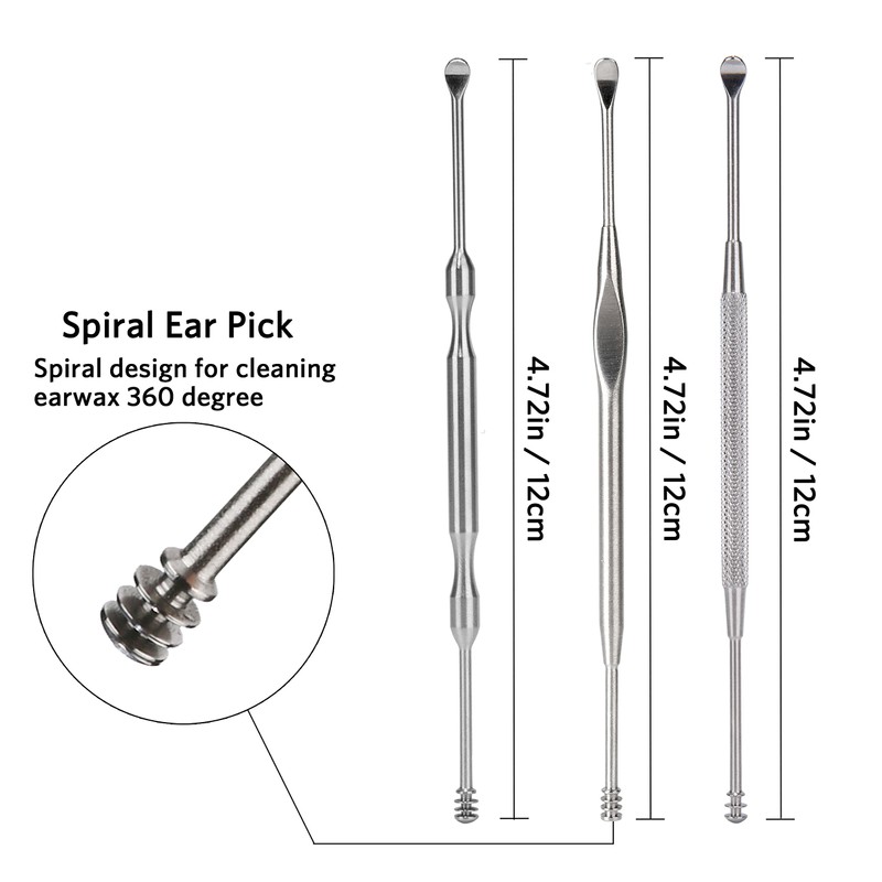 3 Pcs Ear Pick Earwax Removal Kit, Geengle Ear Cleansing