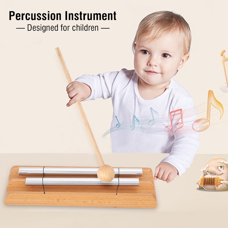2-Tone Percussion Instrument with Mallet Musical Education Toy for Children