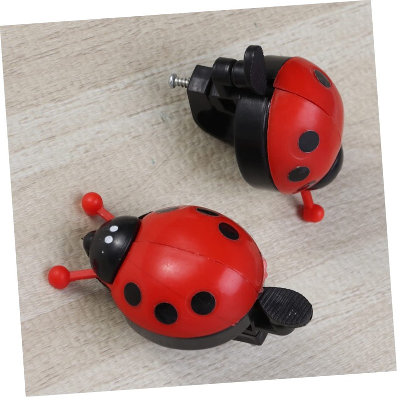 BESPORTBLE Bike Horn Ladybug Bells Handlebar Ring Round Wind and