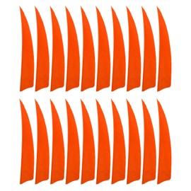 20pcs Feather Fletching High Speed Stable Flight Archery Arrows for Outdoor Arrows 4 Inch Orange