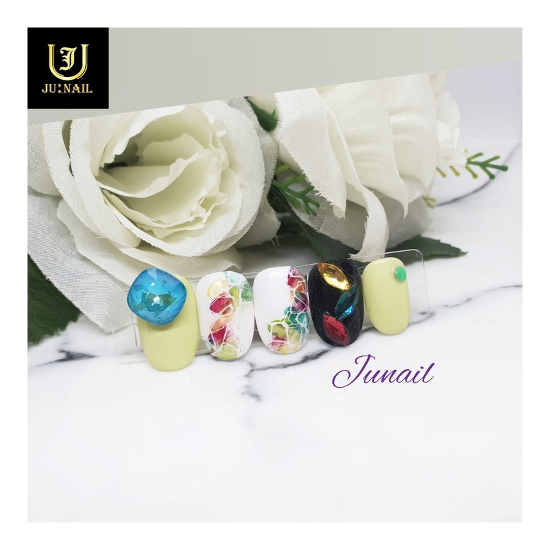 Sky Garden Handmade Nail Tips - Short Round Square /