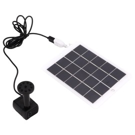 Solar Water Pump, Portable 3W 5V Solar Fountain with Auto Shut Off for Garden