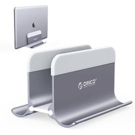 ORICO NPB2-GY Laptop Stand, Vertical Stand, Gravity Lock, Storage Holder, Laptop Stand, Space Saving, Adjustable Width, Anti-Slip, Aluminum Alloy