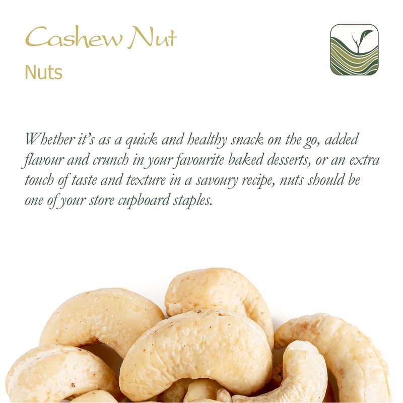 Whole Cashew Organic Nut - Unroasted and Unsalted - Organic