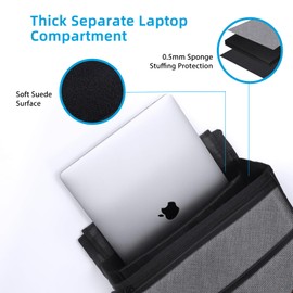 Smof Auto Organizer für Vordersitz/Beifahrersitz, Rücksitz-hängenden Autositz Organizer für Dateien, Bürobedarf, Rücksitz Organizer Kinder mit Separater Tasche für Laptop, Mehrere Taschen (Grau)