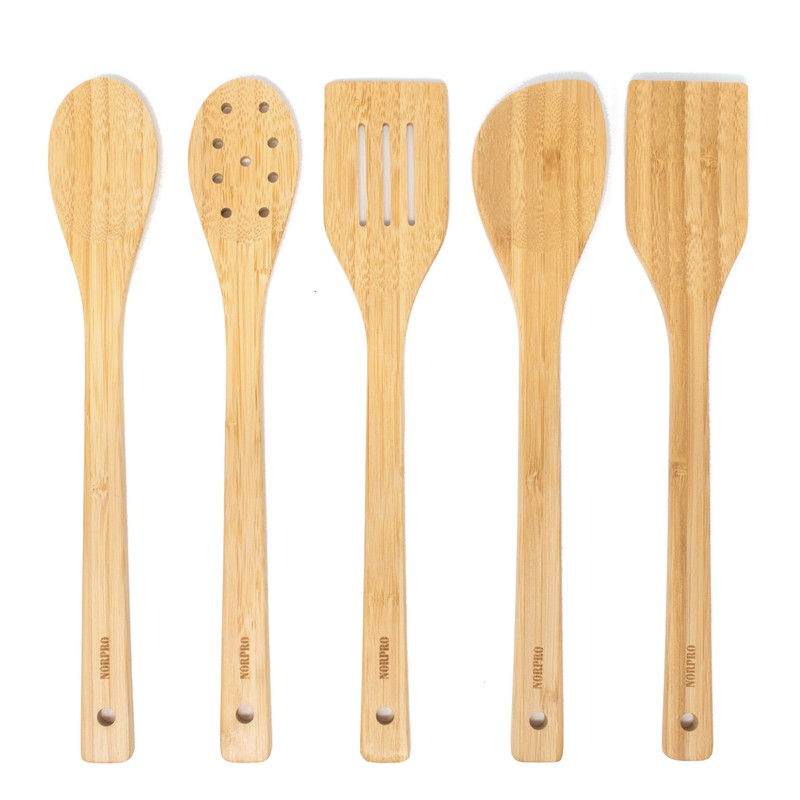 Norpro 12-Inch Bamboo Spoon with Holes