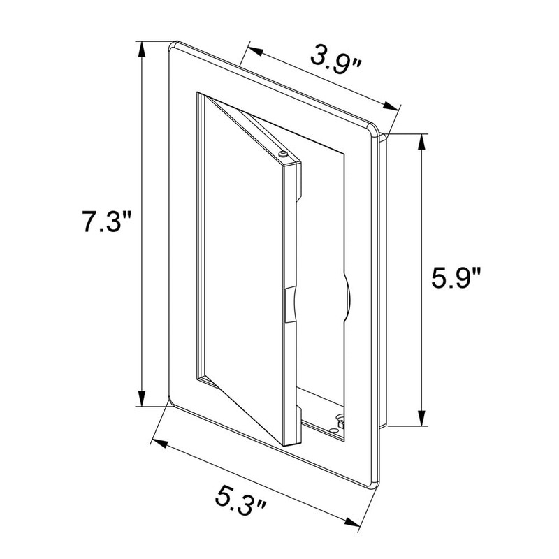 Awenta 4 x 6 Inch Access Panel for Drywall/White ABS