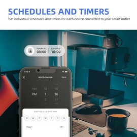 Smart Wall Outlet, Tamper-Resistant Smart Electrical Outlet, Compatible with Alexa and Google Assistant, Wi-Fi Remote Control, Smart Receptacle with Timer and Schedule, ETL & FCC, 2.4 GHz Only