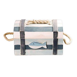 MYBOXES Wooden Box in Maritime Design in 3 Sizes (21.5 x 15 x 12.5)