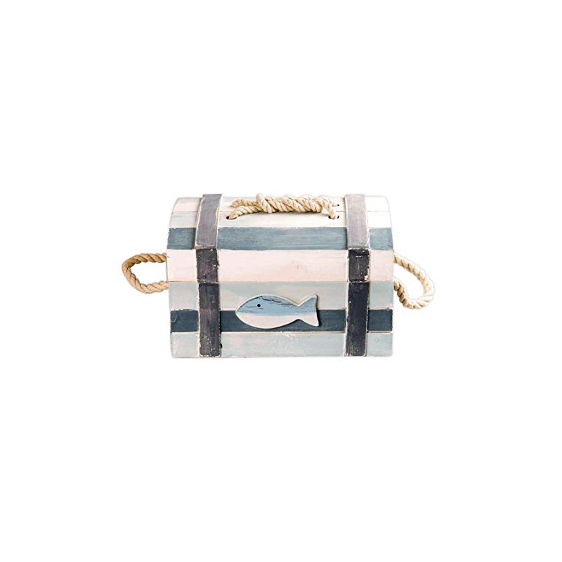 MYBOXES Wooden Box in Maritime Design in 3 Sizes (21.5