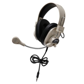 Califone 3066AVT Deluxe Multimedia Stereo Headset with To Go Plug, Rugged ABS Plastic Headstrap with “Comfort Sling” Better Distributes the Weight for Increased Comfort, Fully Adjustable Headband