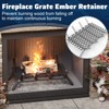 Pearwow 2 Pcs Ember Retainer for Fireplace Grates, Metal Fireplace