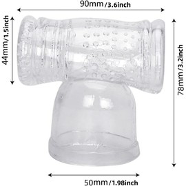 GURECOD Massager Attachment & Massage Accessory Clear Silicone Head Cover