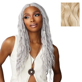 Sensationnel Shearmuse Festigal Lacewig - Dazzle Gal Glueless Ypart Laceparting Hand Tied Ready to Wear Synthetic Prestyled Units (CHAMPAGNEBLONDE)