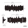 Umbra Sticks Wall-Mounted Coat Rack Rail Hook with 5 Retractable