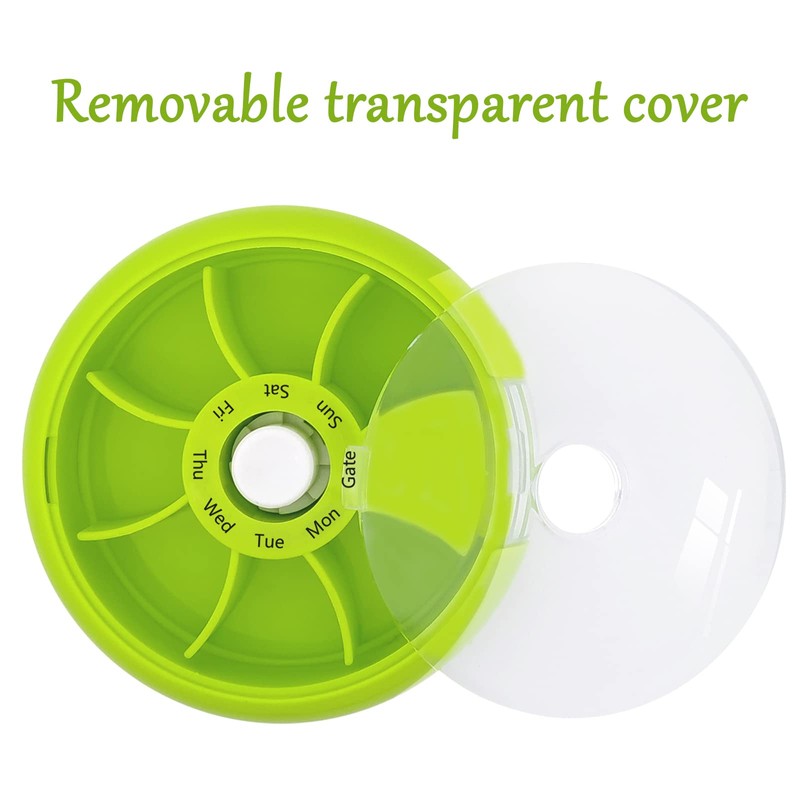 Pill Organizer Travel Pill Cases Weekly Cute Round Pill Box